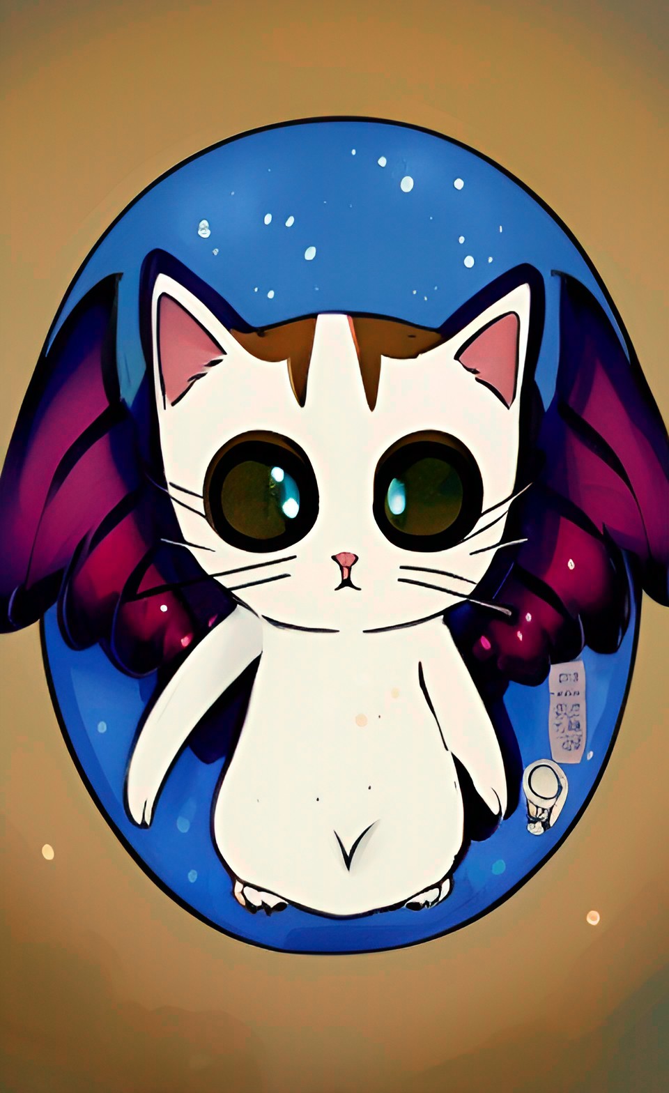 a little cartoon cat with a pair of wings preview