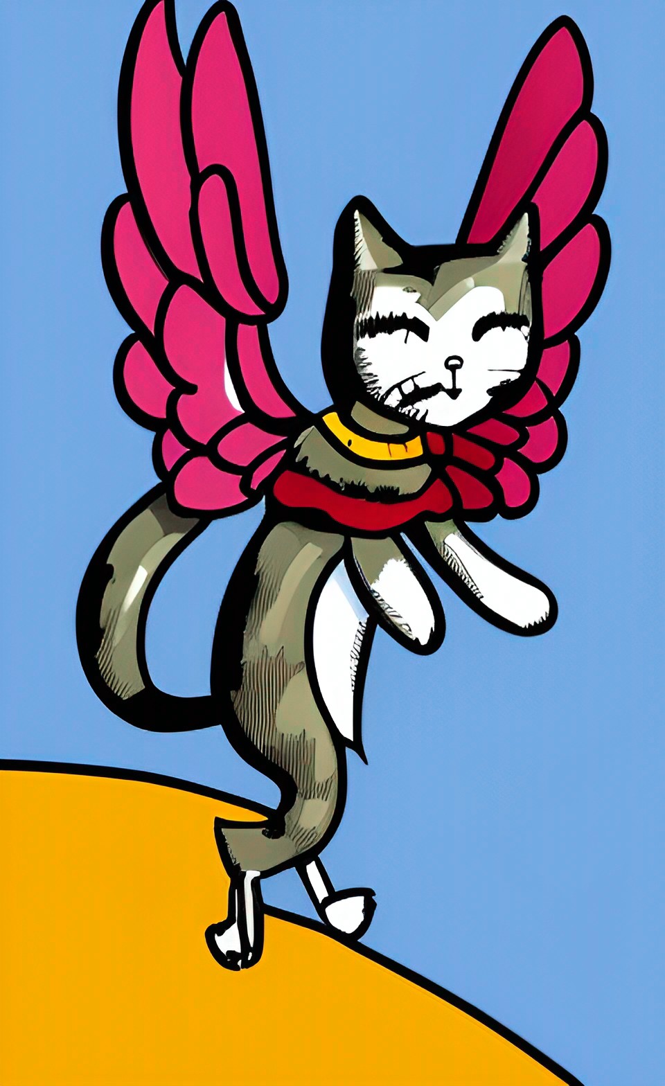 a little cartoon cat with a pair of wings preview