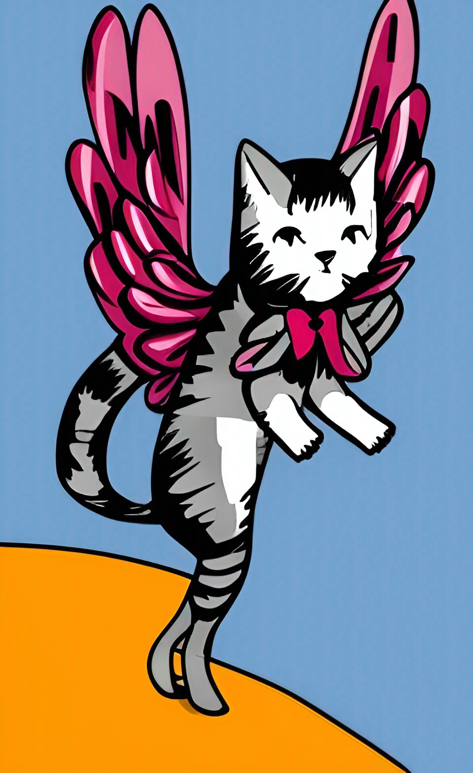 a little cartoon cat with a pair of wings preview