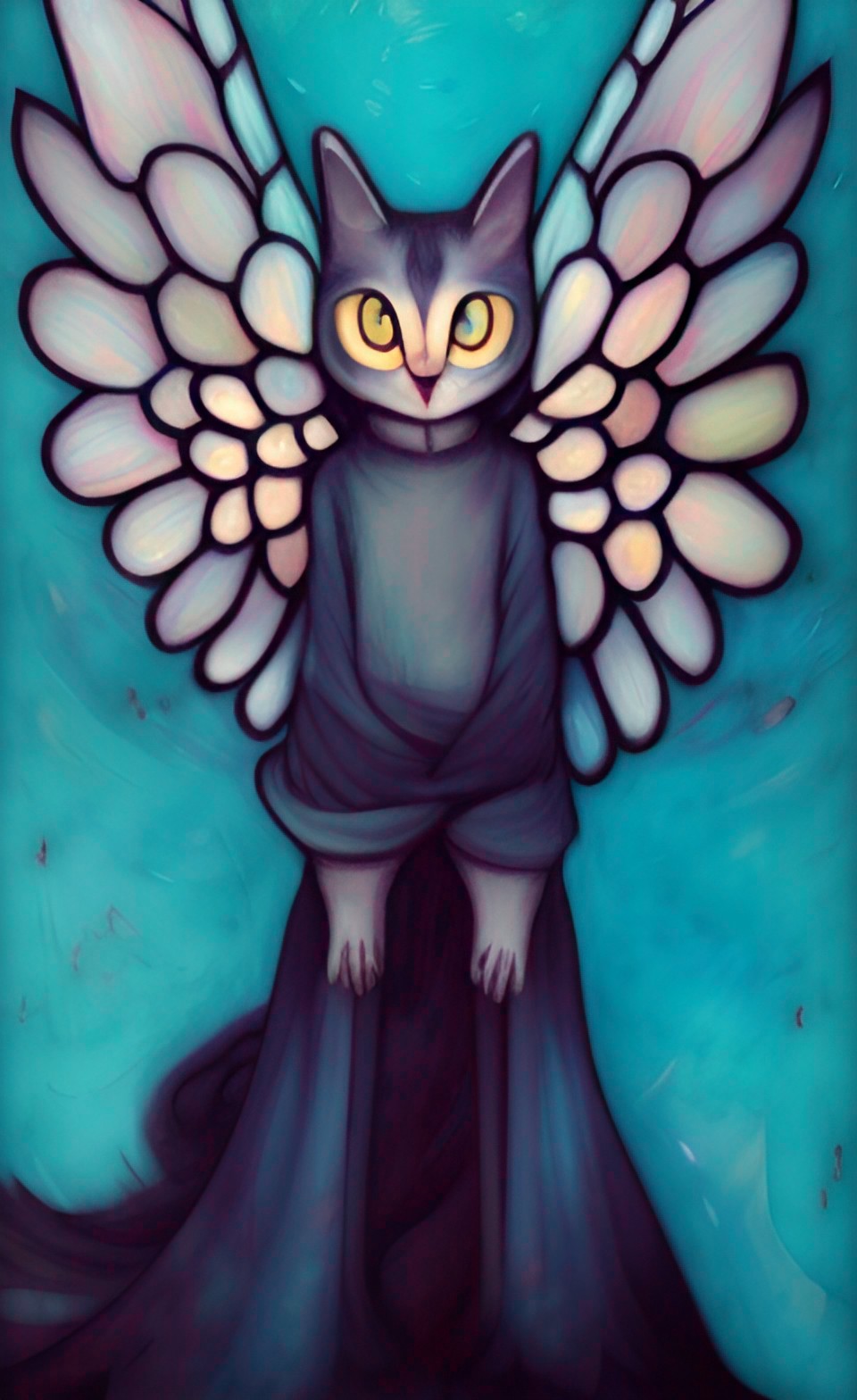 a little cartoon cat with a pair of wings preview