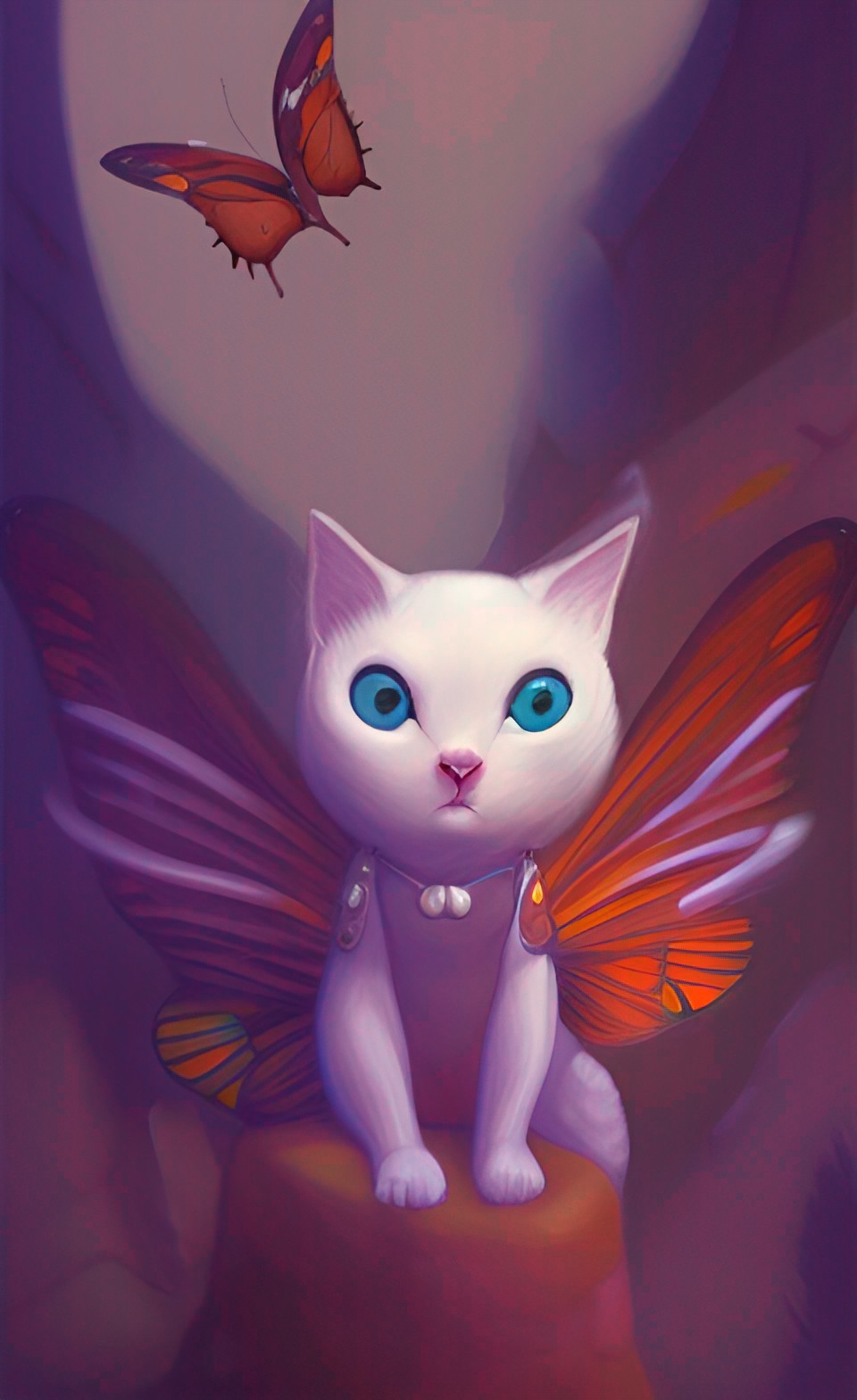 a little cartoon cat with a pair of butterfly wings preview