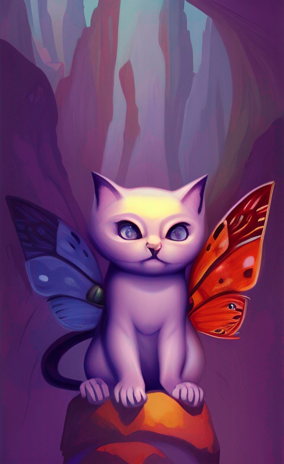 a little cartoon cat with a pair of butterfly wings preview