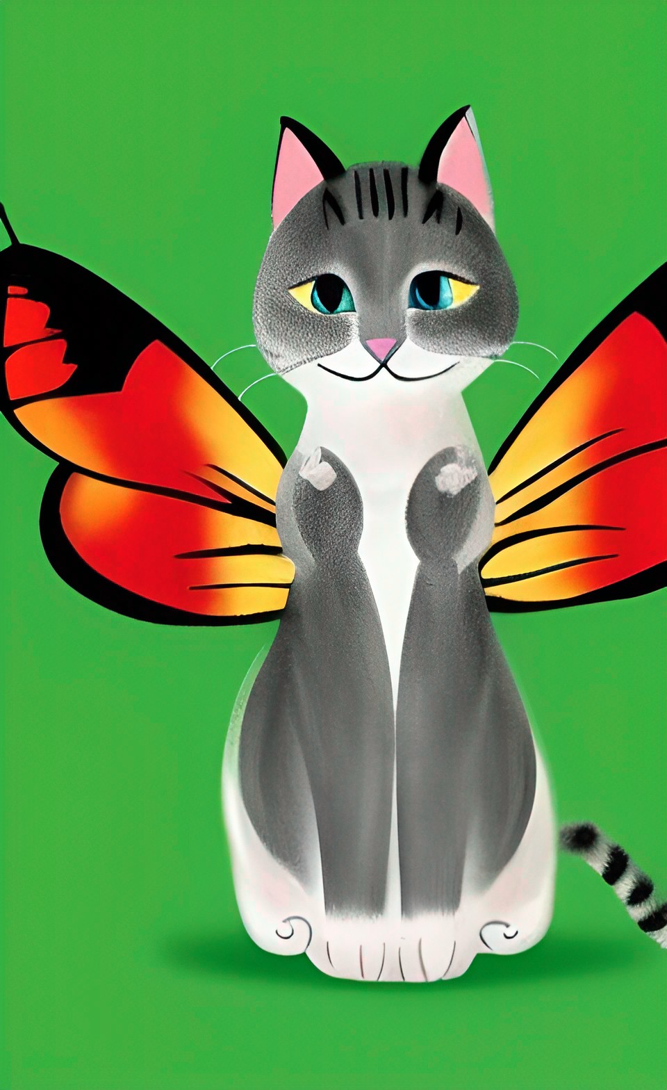 a little cartoon cat with a pair of butterfly wings preview