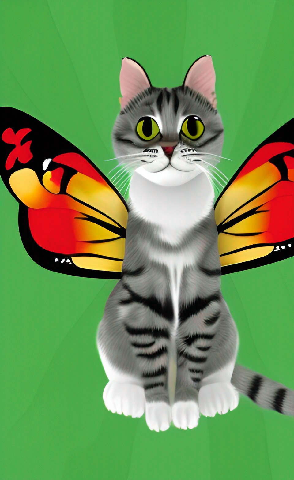 a little cartoon cat with a pair of butterfly wings preview