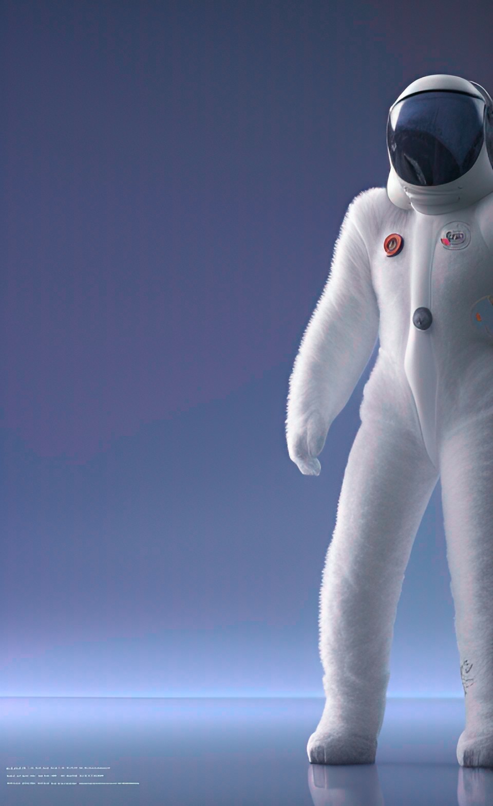 Fashionable space - fluffy futuristic space suit preview