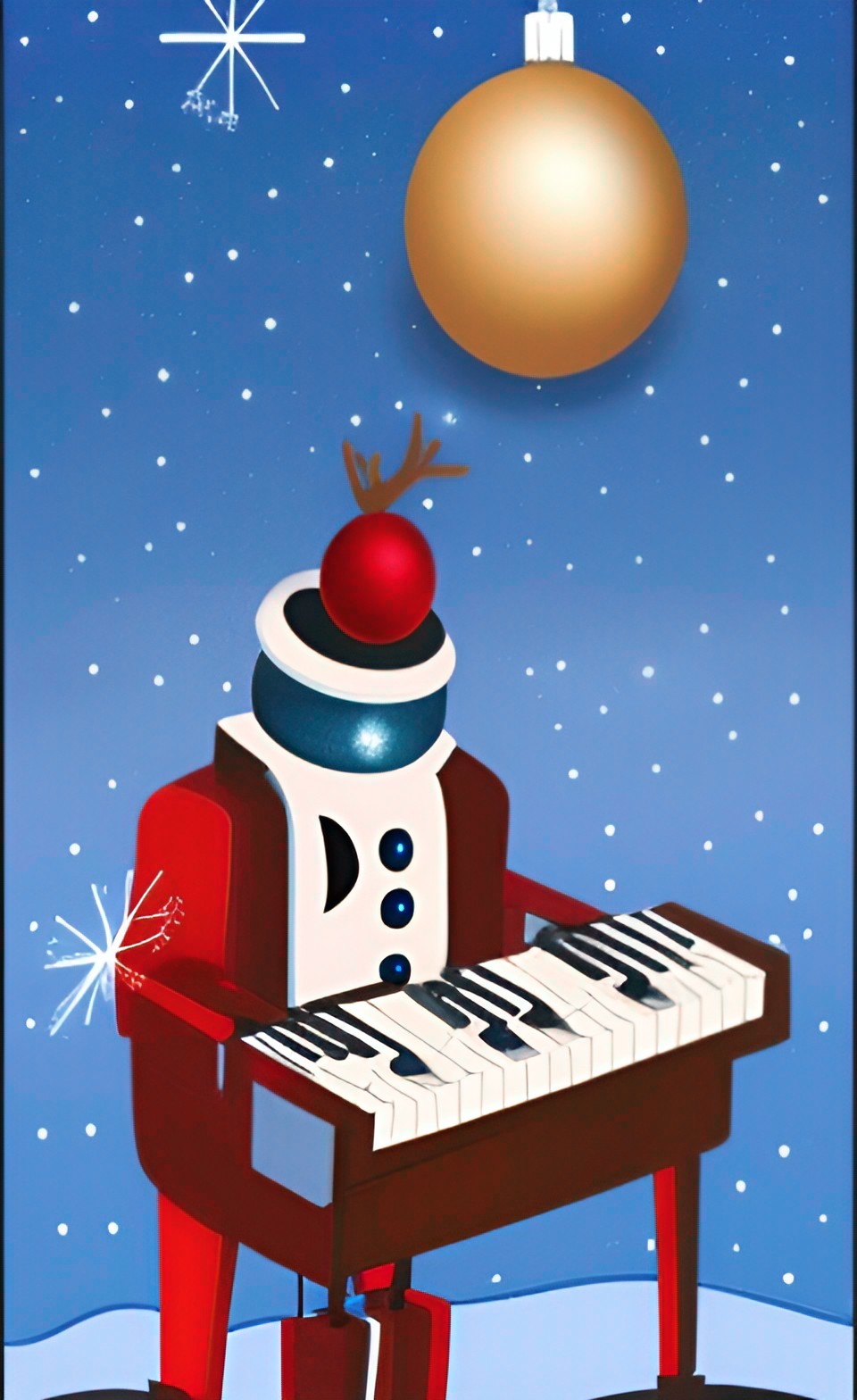 the perfect christmas card from a robot pianist preview