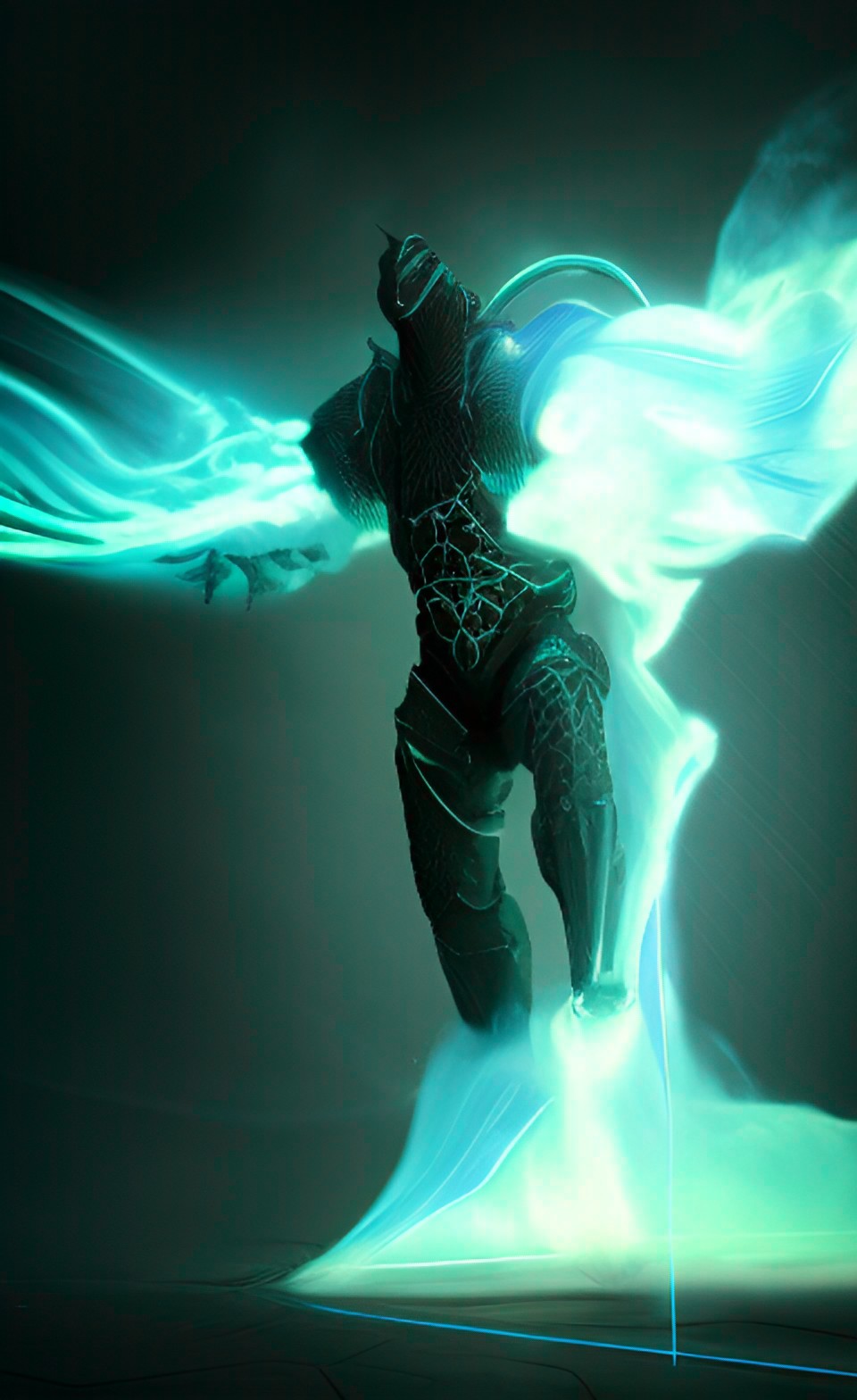 wraith king, symbiote, living armor, kinetic armor, glowing armor, laser armor, neon armor, ghost armor, ethereal armor, energy armor, living armor, future armor, light armor ￼laser weapon. preview