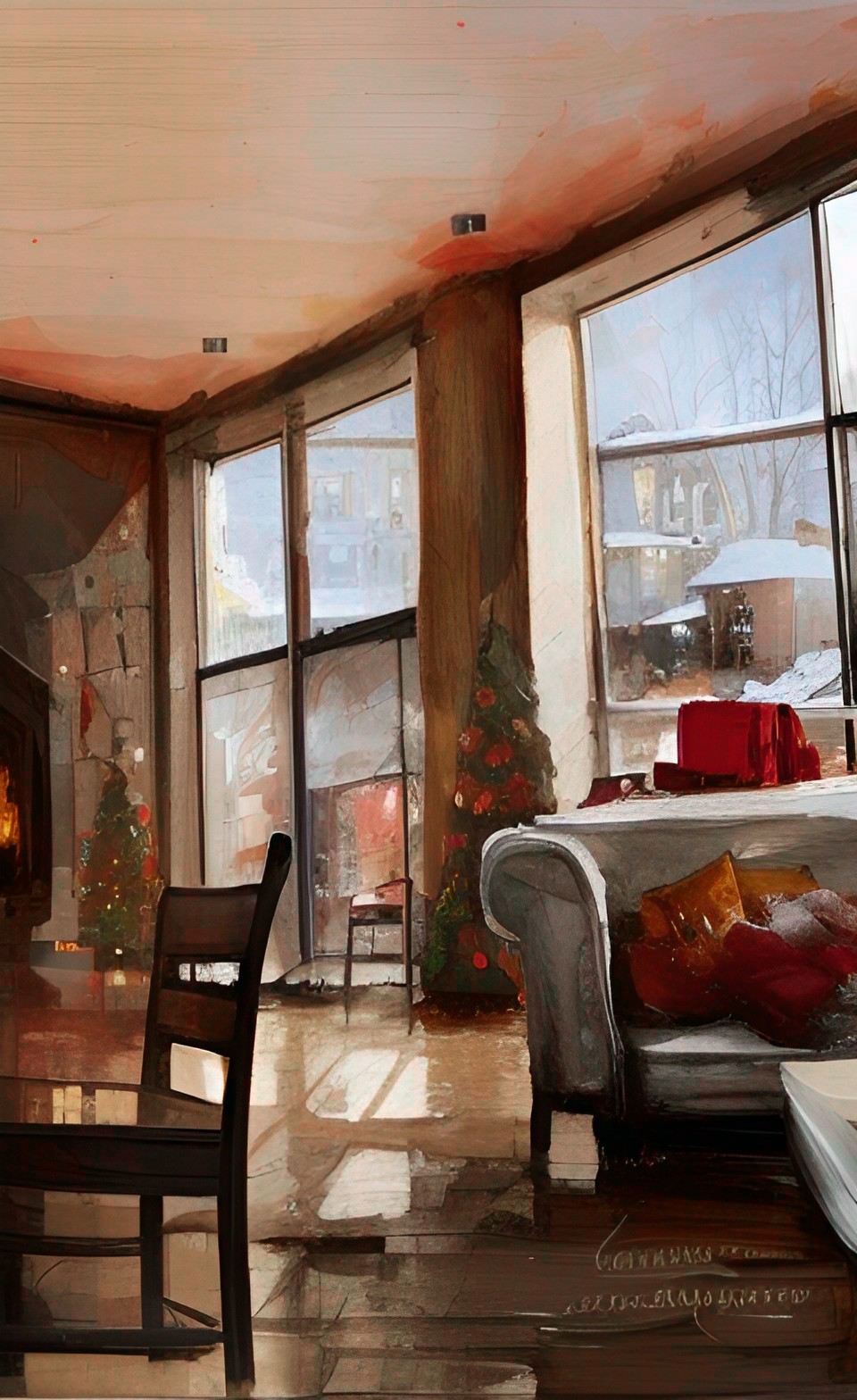 café , ambient lighting￼,fireplace￼, preview