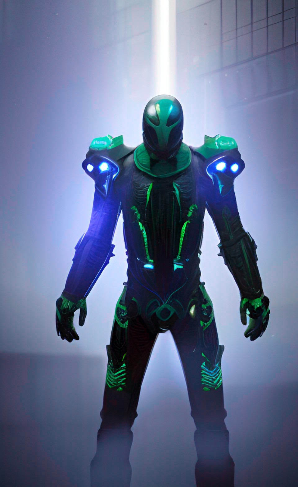 air overlord, symbiote, living armor, kinetic armor, glowing armor, laser armor, neon armor, ghost armor, ethereal armor, energy armor, living armor, future armor, light armor ￼laser weapon, epic preview