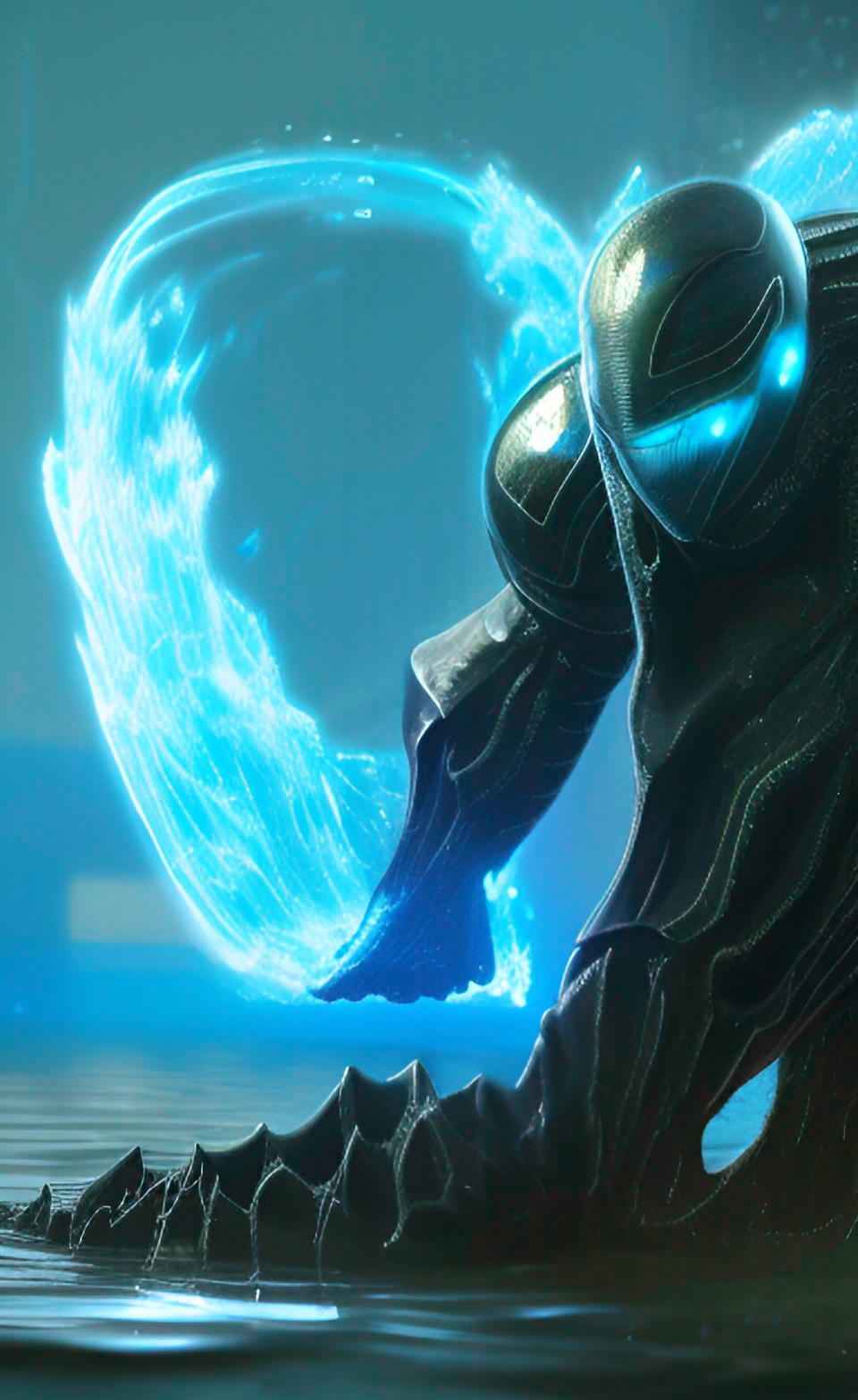 water overlord, symbiote, living armor, kinetic armor, glowing armor, laser armor, neon armor, ghost armor, ethereal armor, energy armor, living armor, future armor, light armor, epic preview