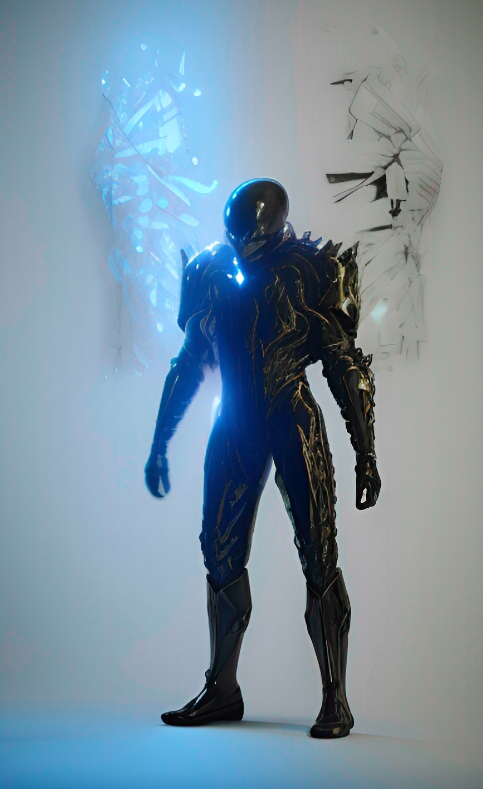 overlord of shadow, symbiote, living armor, kinetic armor, glowing armor, pearl armor, neon armor, ghost armor, ethereal armor, energy armor,future armor, lighting armor, iridescent armor. preview