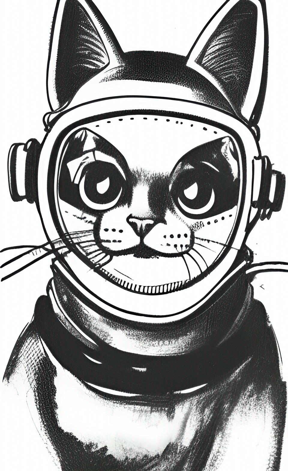 cat wearing space helmet preview