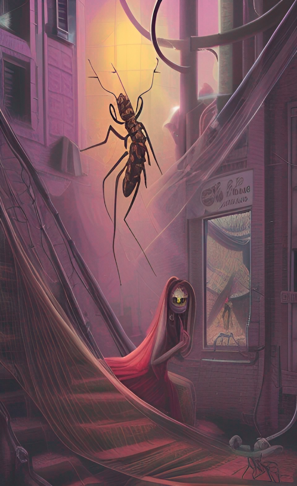 insect bride, praying mantis bride, 6 limbs, bug eyes preview