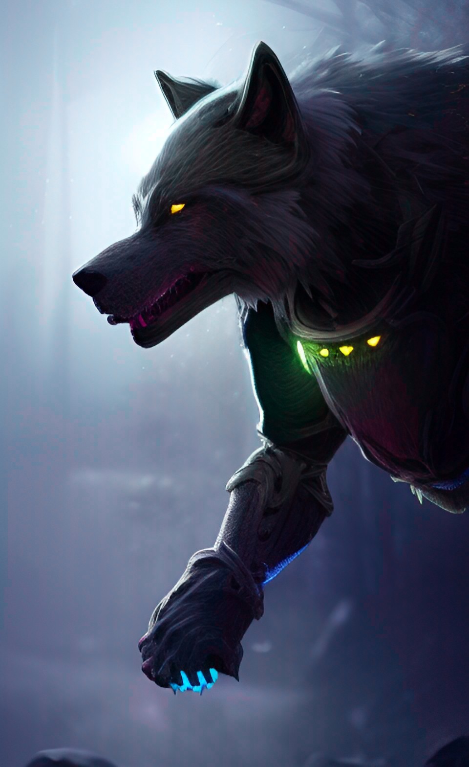 werewolf, living armor, kinetic armor, glowing armor, pearl armor, neon armor, ghost armor, ethereal armor, energy armor,future armor, lighting armor, iridescent armor. preview