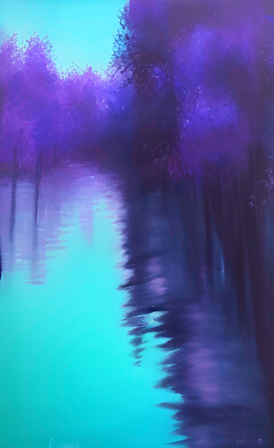 the use of deep true blue (with slight hints of cyan and purple)  in nature and realistic art preview