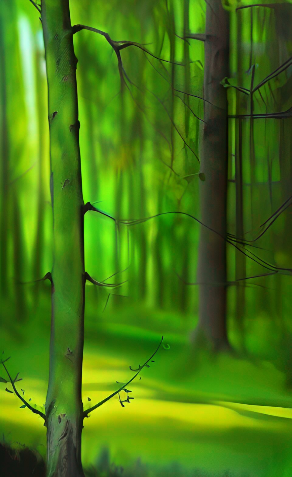 deep true yellowgreen(with slight hints of green and yellow) in nature and realistic art preview