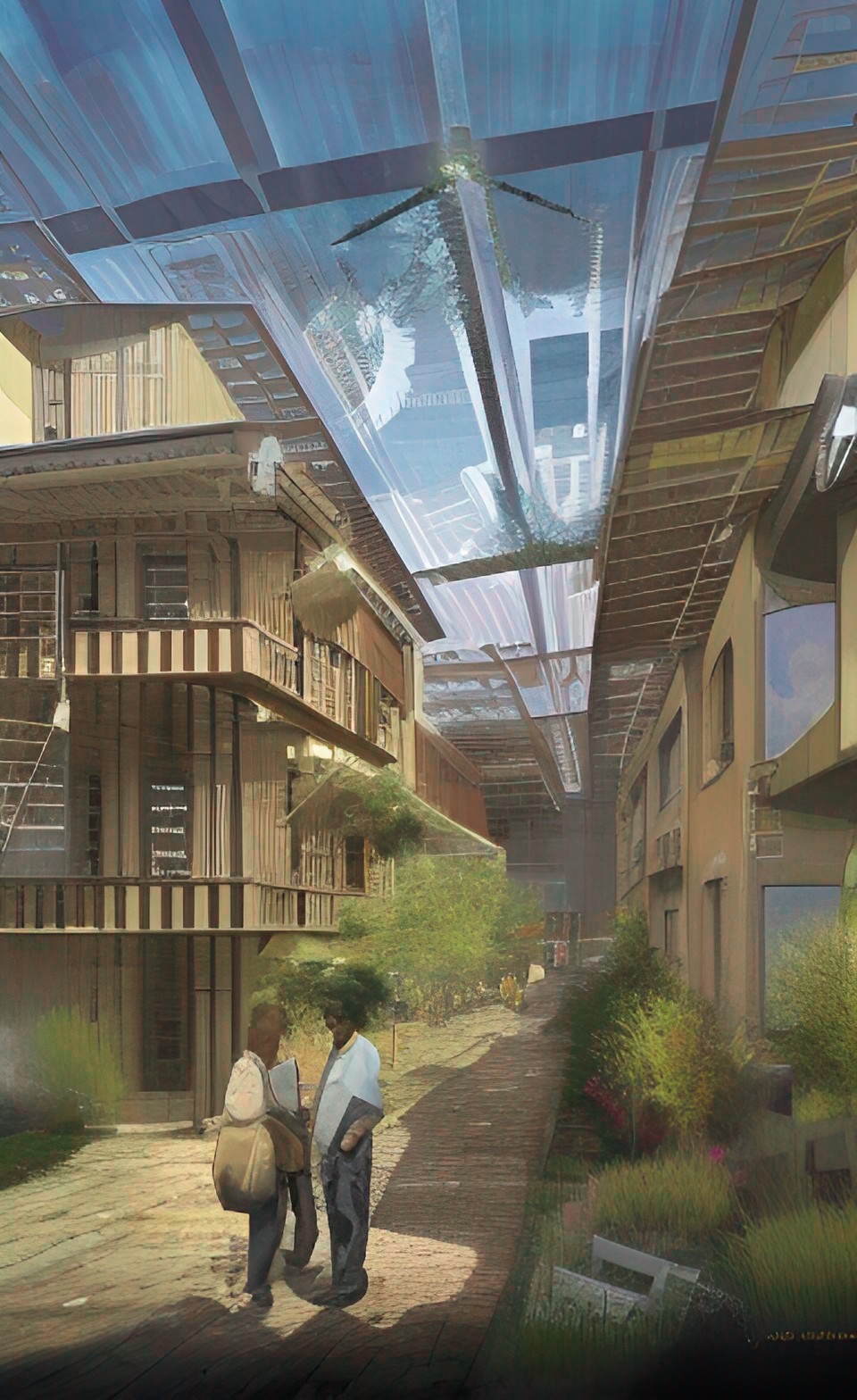 organic evo-village, high quality, high density, transit-centered affordable housing plan with solar energy preview