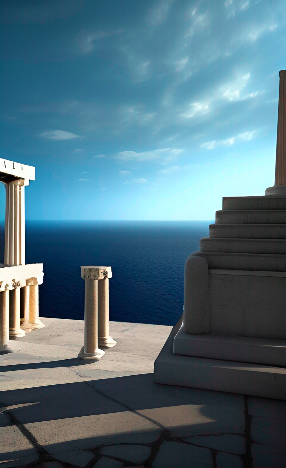 greek temple of brilliance and sacrifice by the mediterranean sea preview