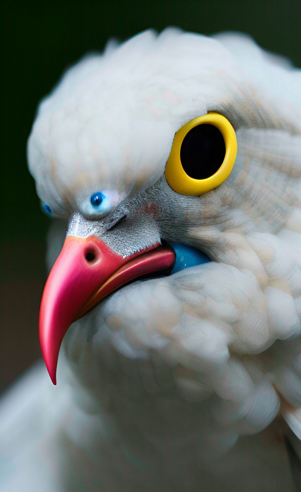 anthropomorphic bird, face, close up preview