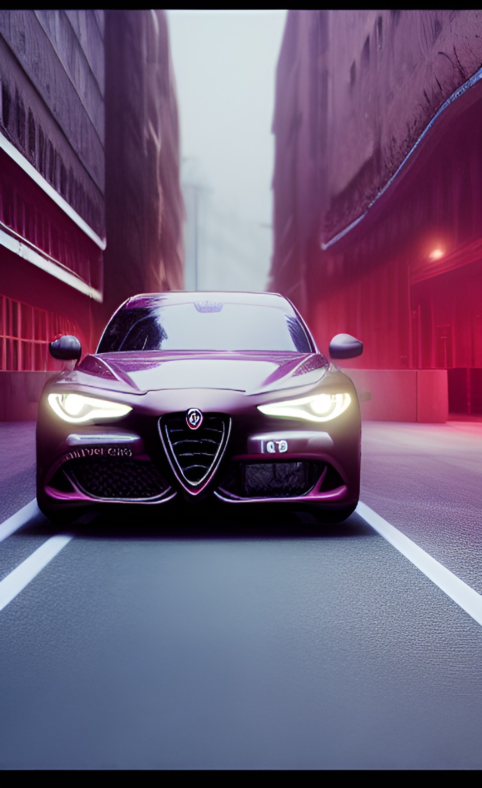 alfa romeo giulia racing on the street,hd, road, night, life preview