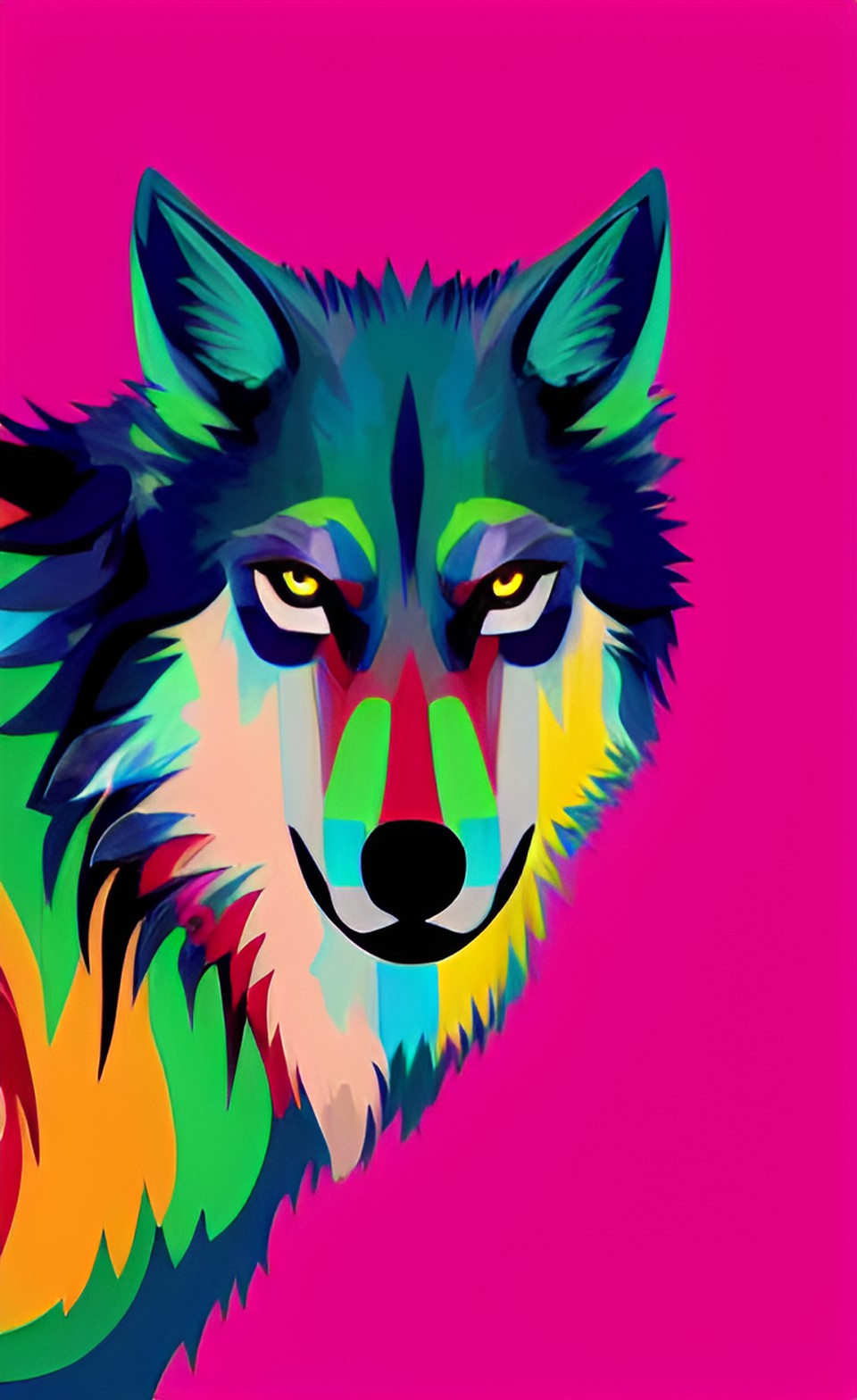 colored wolf preview