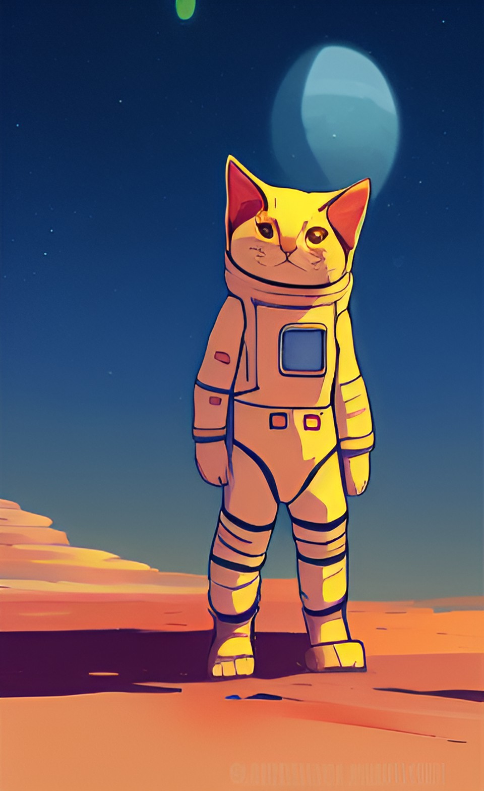 astronaut cat on mars preview