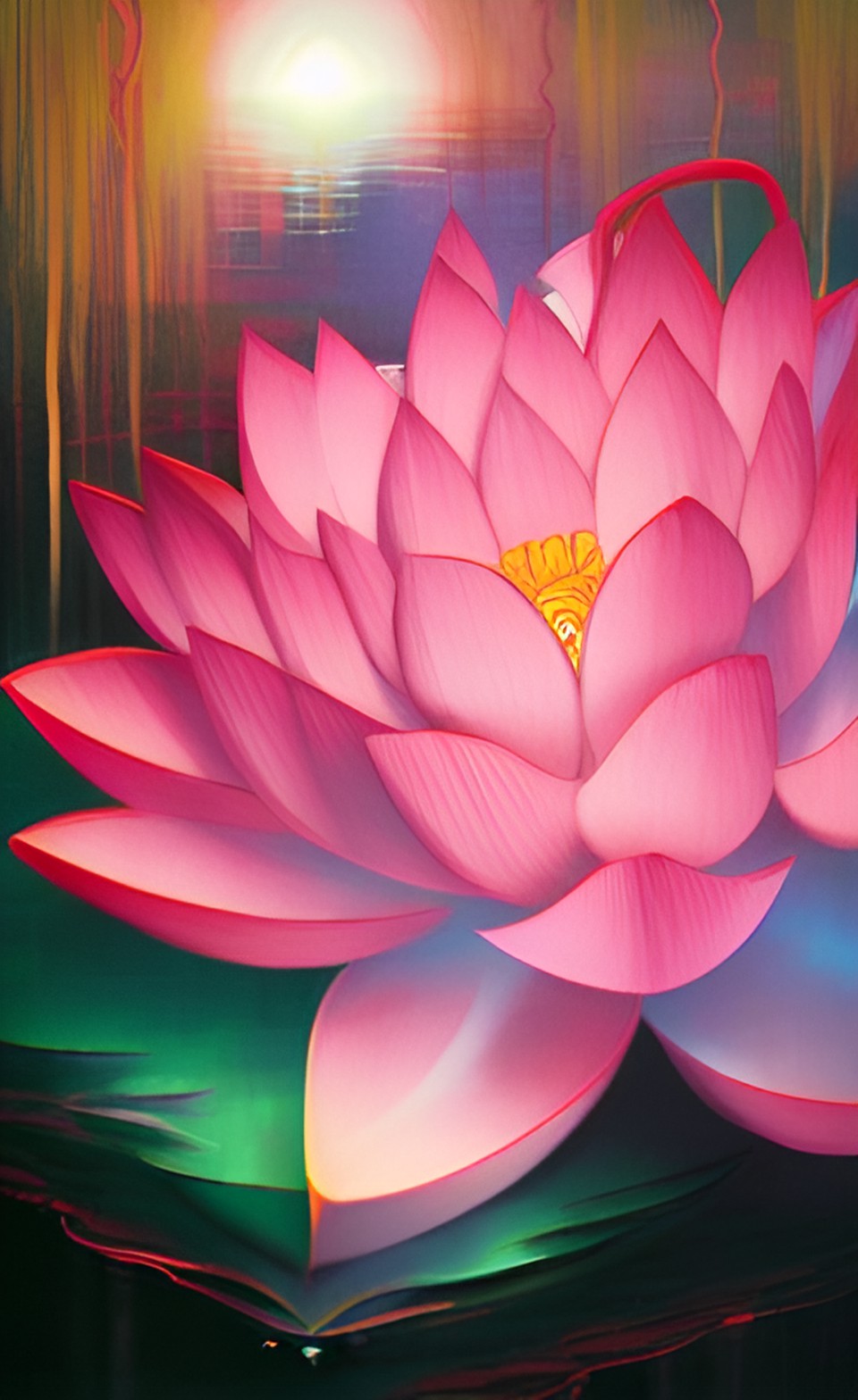 lotus flower dark lake preview