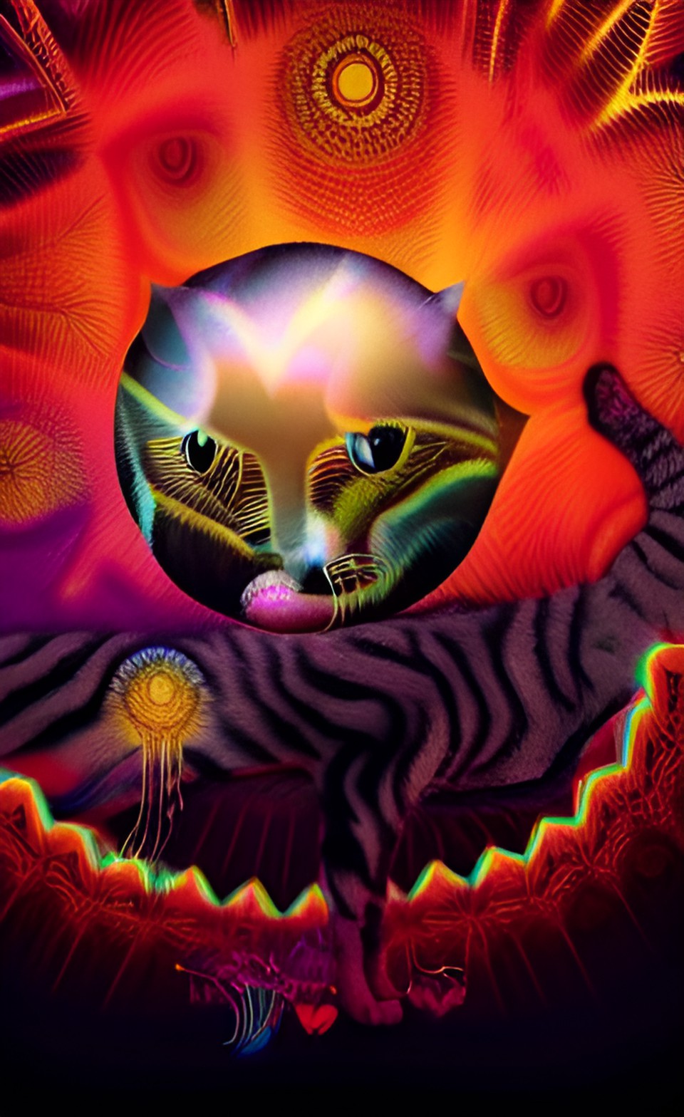 psychedelic cat preview