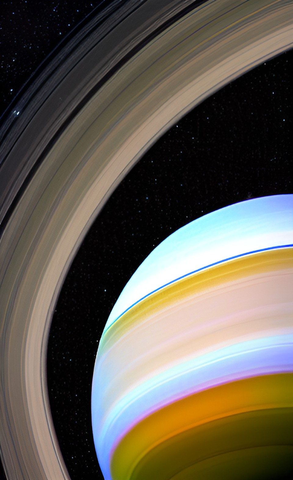 rocky mountains saturn surface with universe sky preview