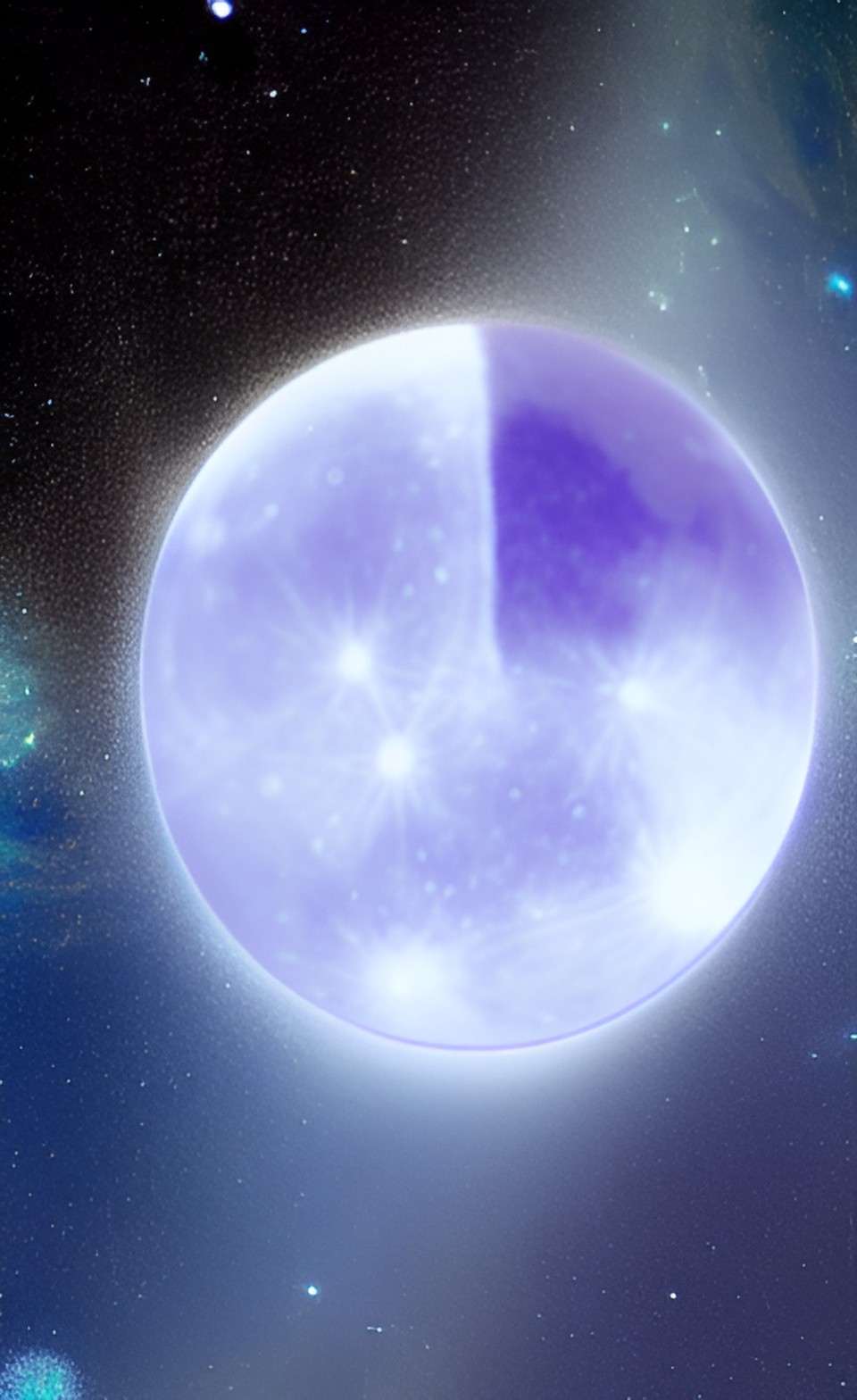 space view of pandora moon next to blue gas giant preview