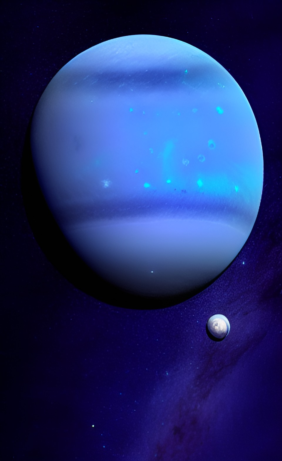 space view of pandora moon next to blue gas giant preview