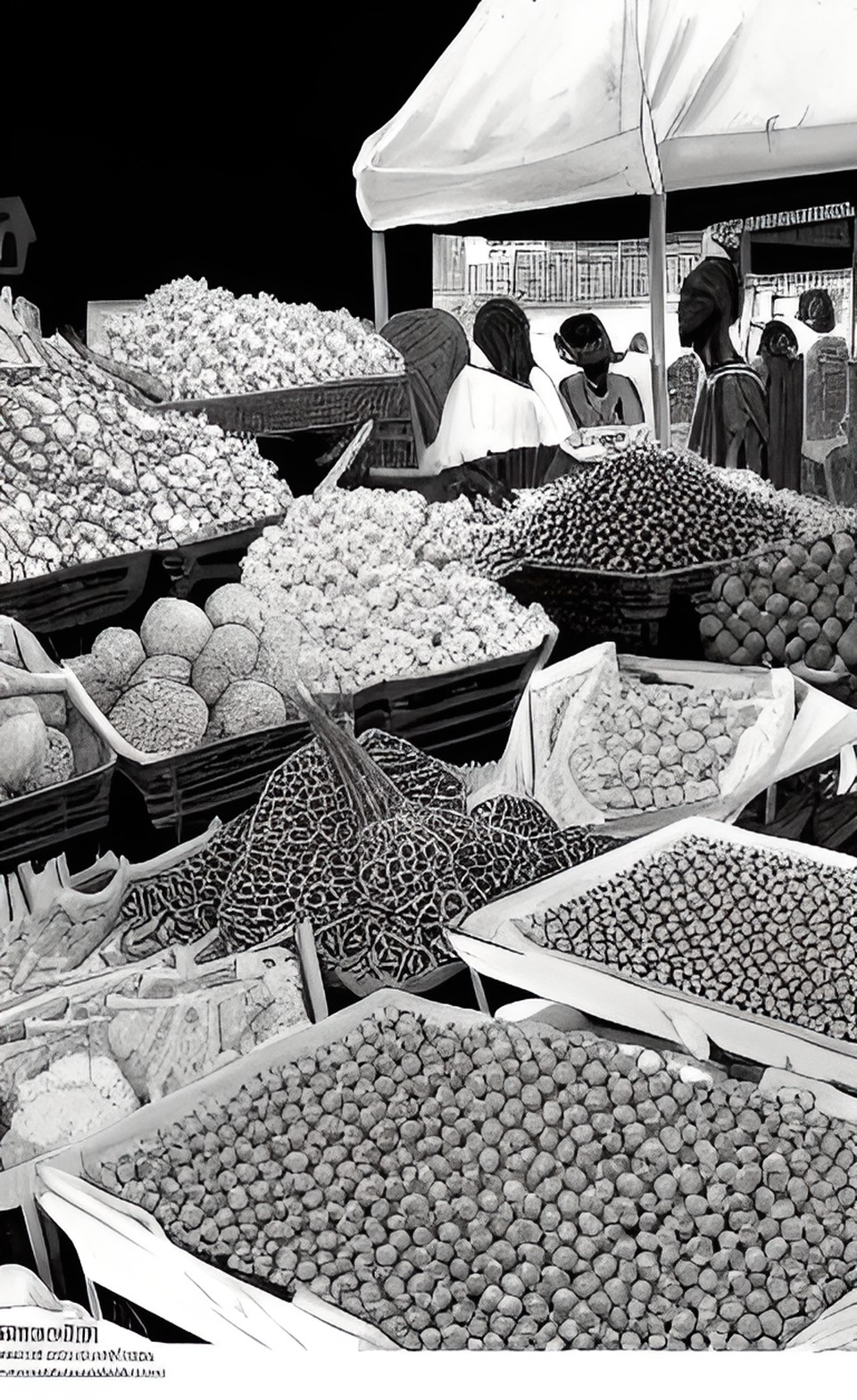 coloring page of kenyan vegetable market preview