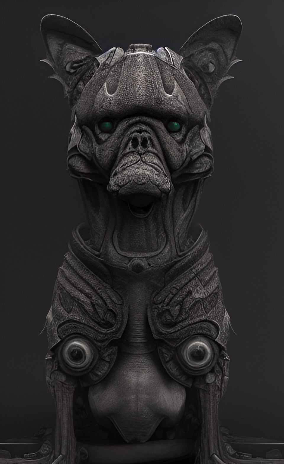 liquid otherworldly cool dreamy dog , cuddly , arrogant , powerful , high fantasy large, a detailed construction chart by giger preview