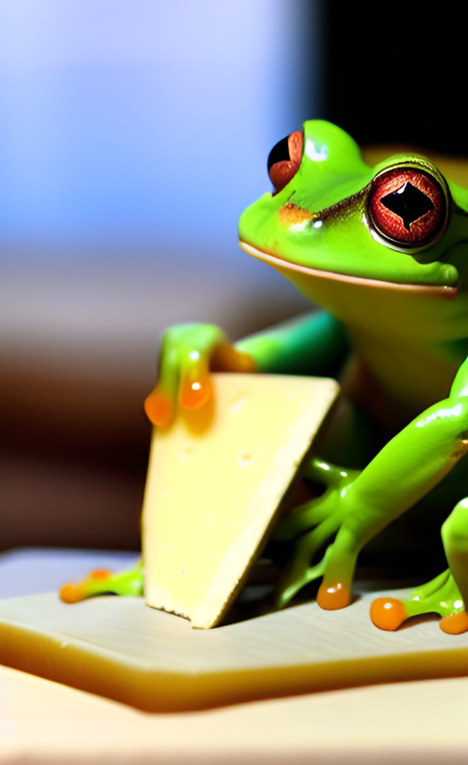 frog eating cheese preview