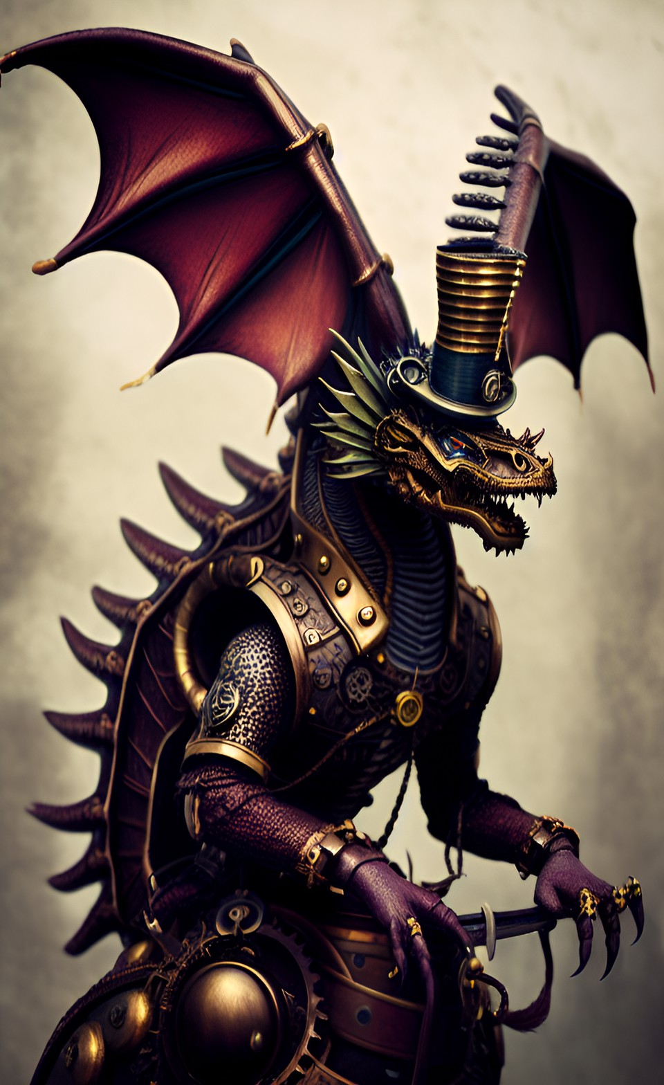 steampunk dragon preview