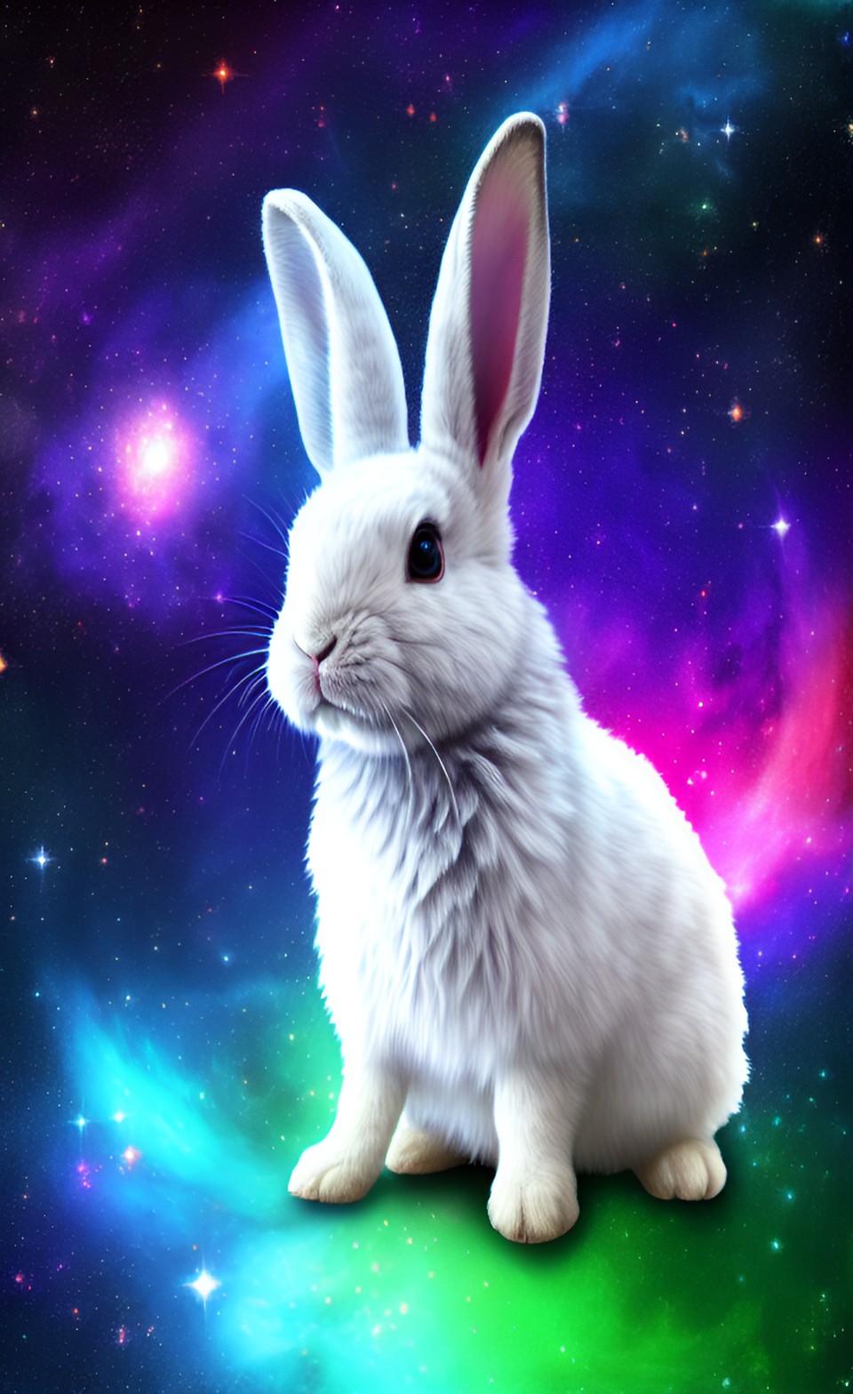 cool cute ￼galaxy rabbit preview