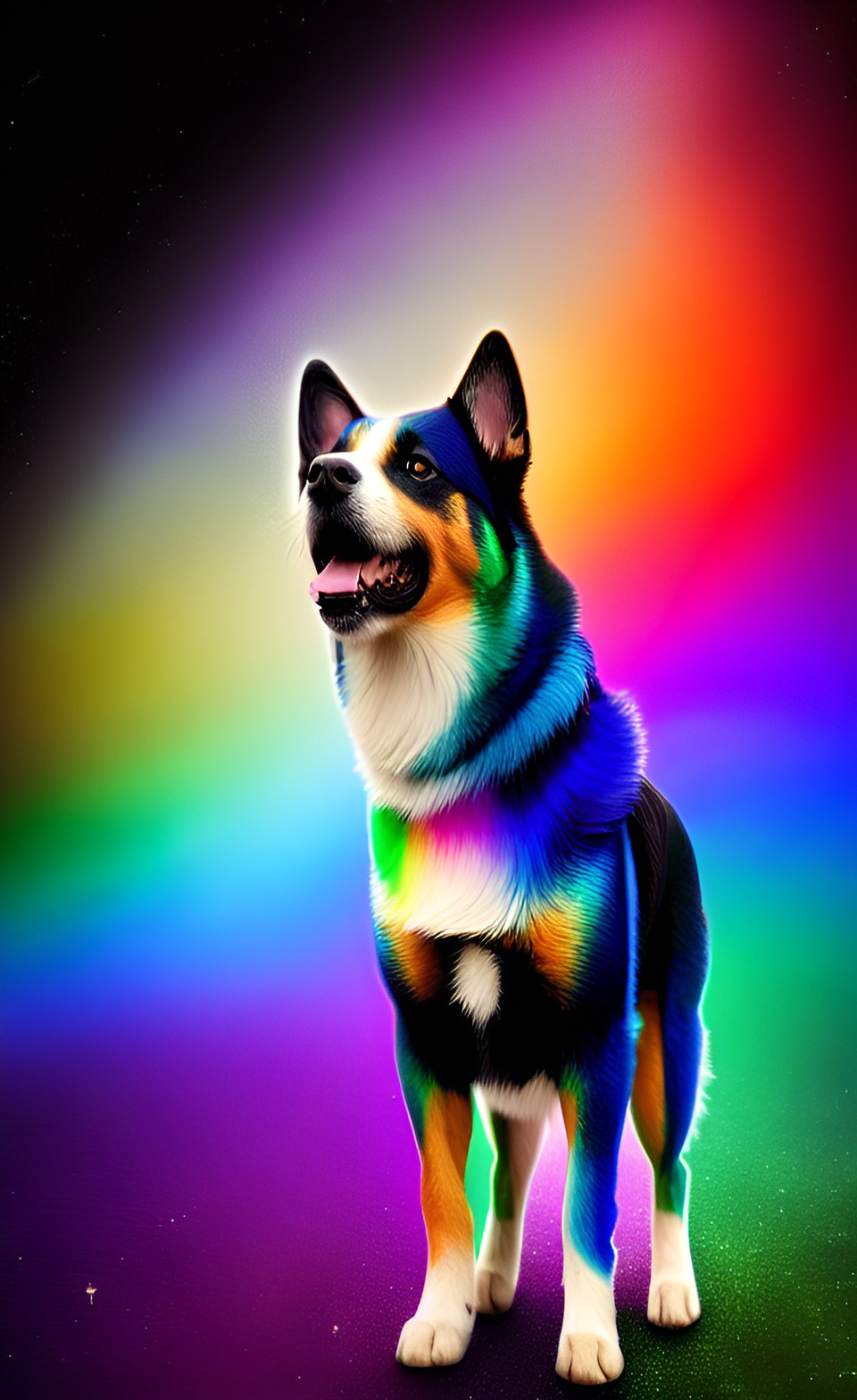 cool cute rainbow galaxy dog preview