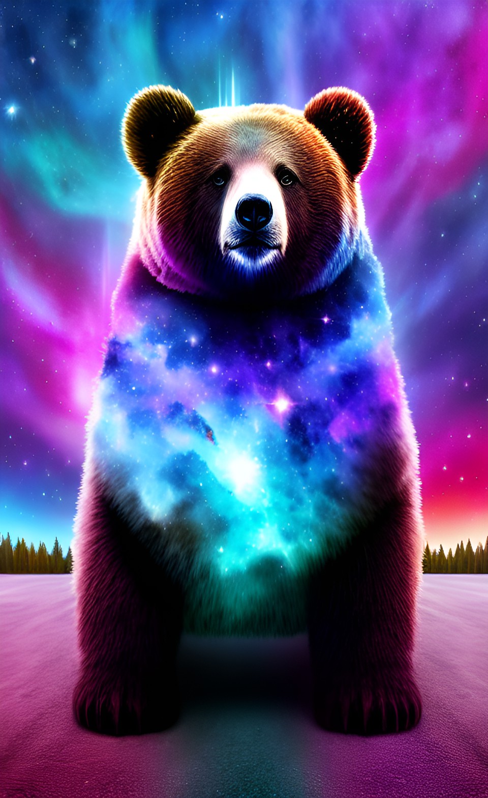 cool cute galaxy bear preview