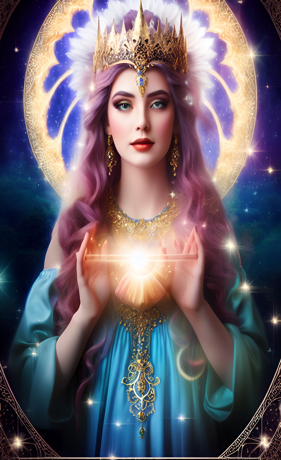 mystical ethereal goddess of dreams and starlight preview