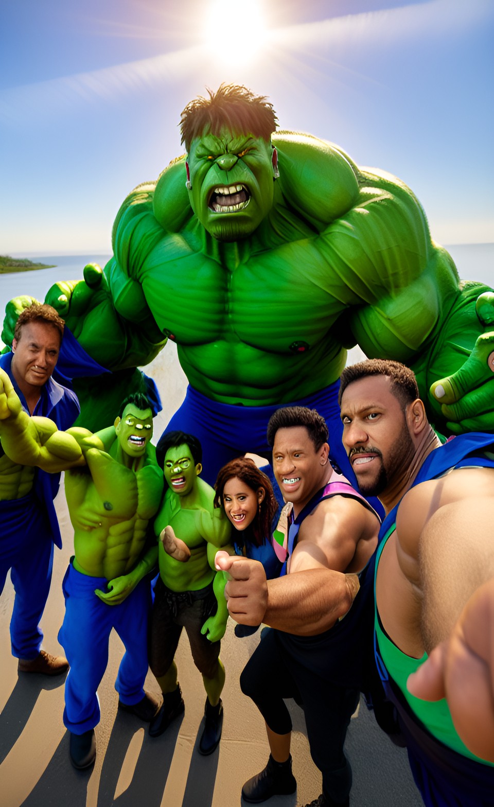 hulks group selfie preview