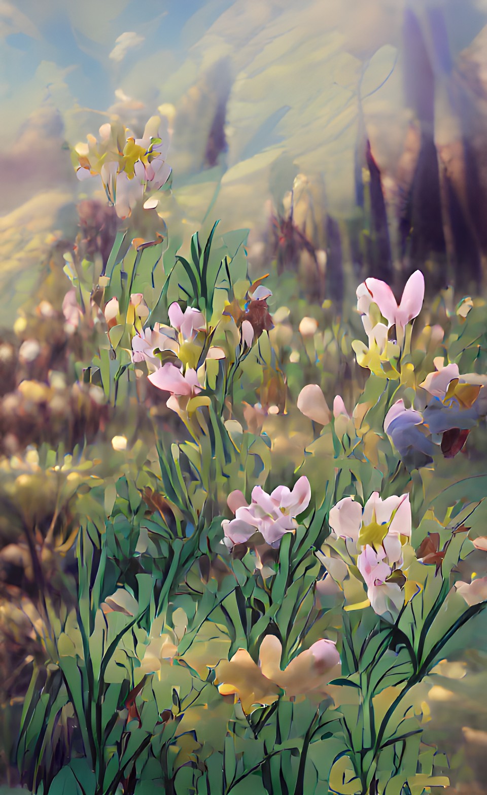 spring meadow flowers lilies preview