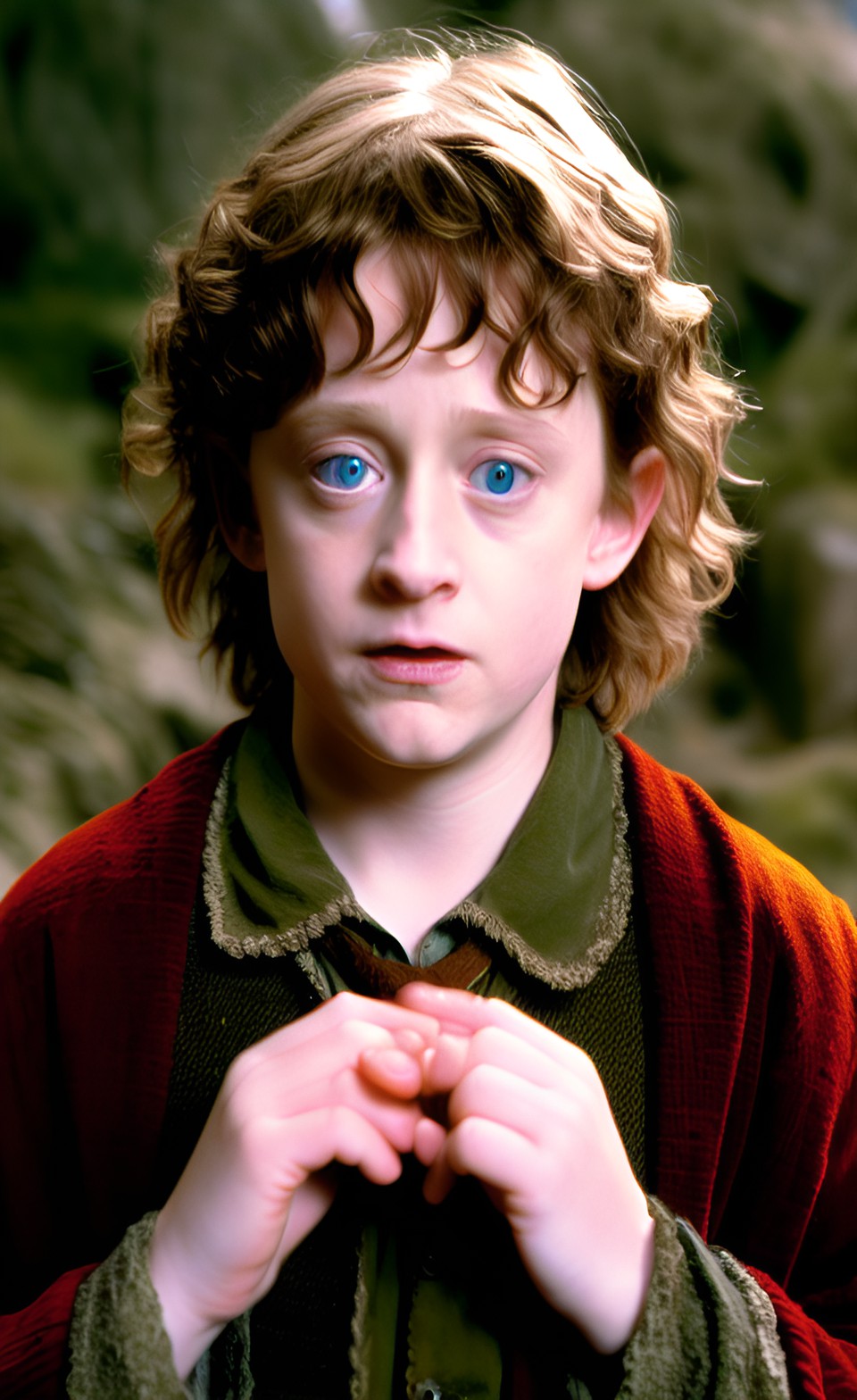 macaulay culkin (from home alone) as the hobbit frodo with the ring in the lord of the rings preview