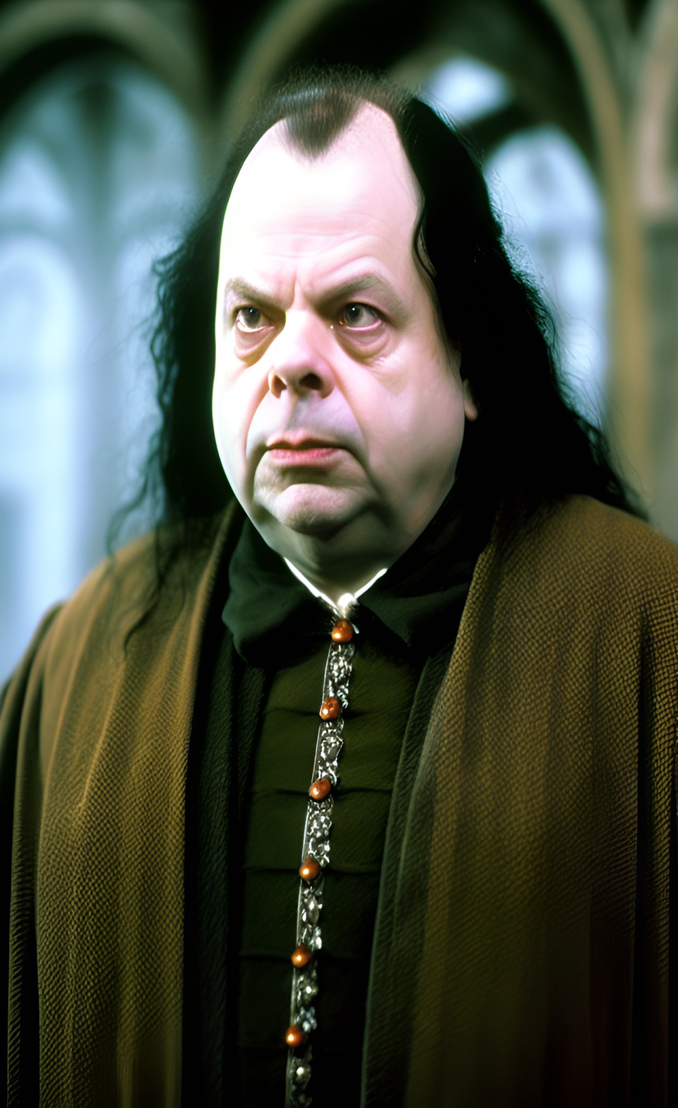 wallace shawn as gríma wormtongue in lord of the rings preview