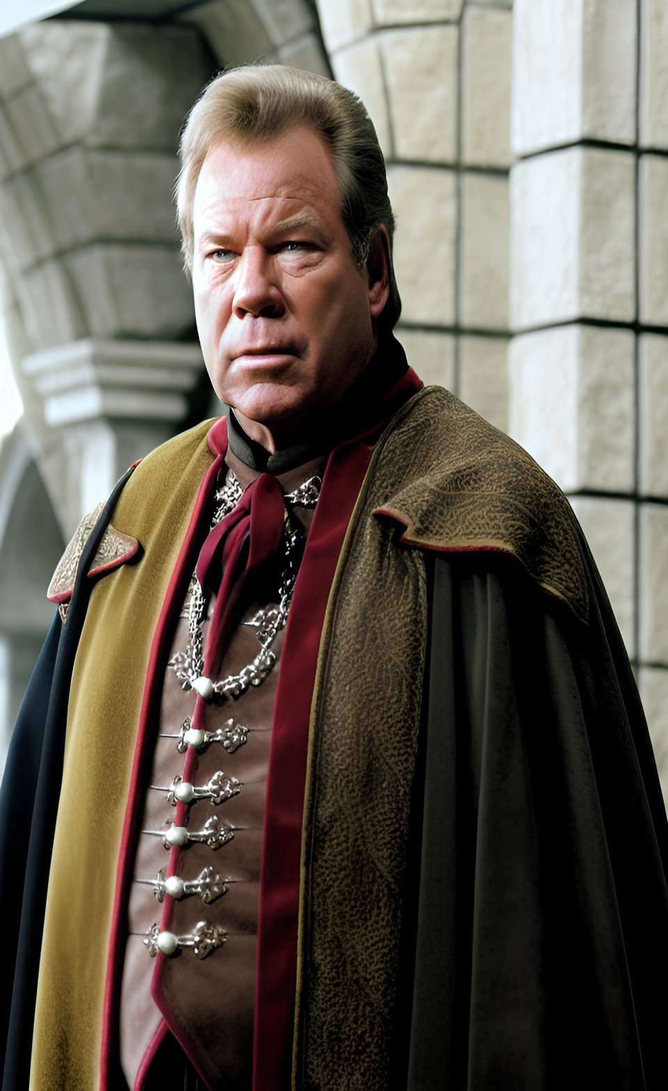 william shatner as the deranged steward denethor in lord of the rings preview