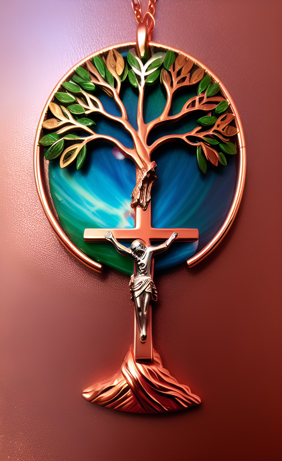 love suffers, jesus crucifixion, sacrifice, venus, morning star, fertility, living things on earth, tree of life, copper preview