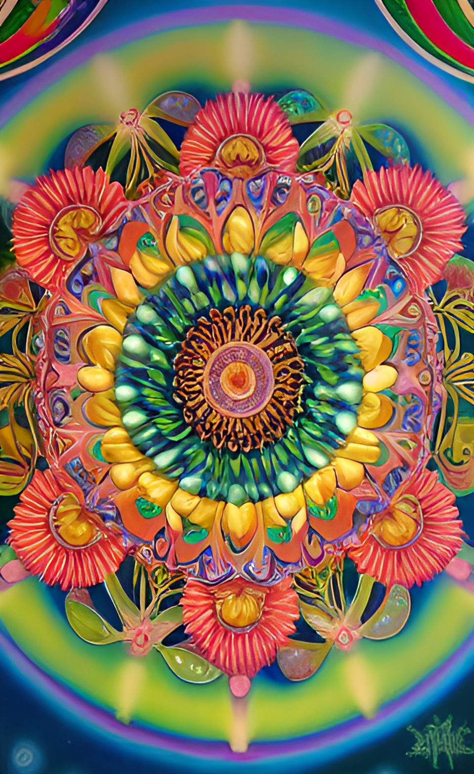 mandala flora flower color preview