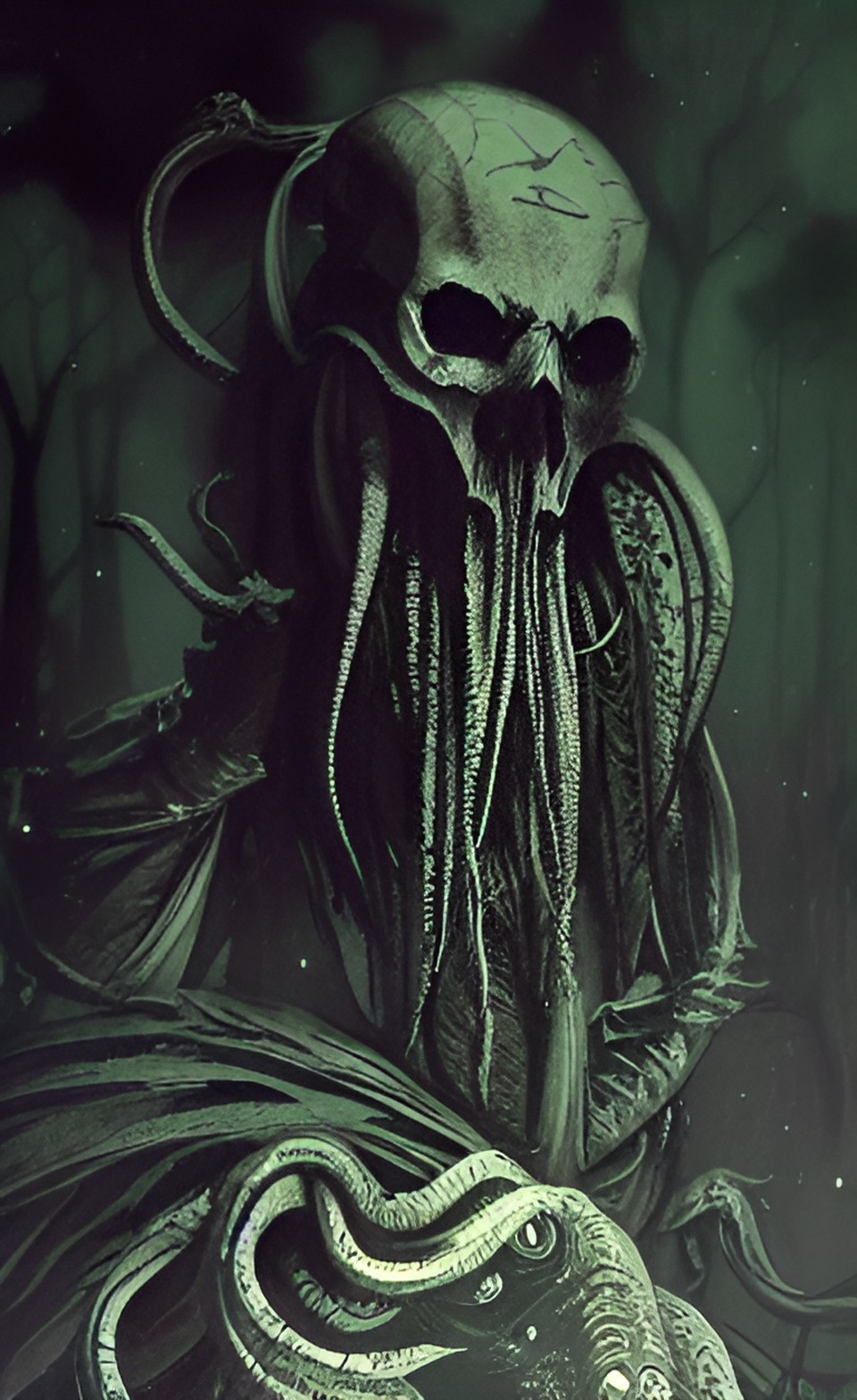 skull, death, cthulhu, space, horror, lovecraft preview