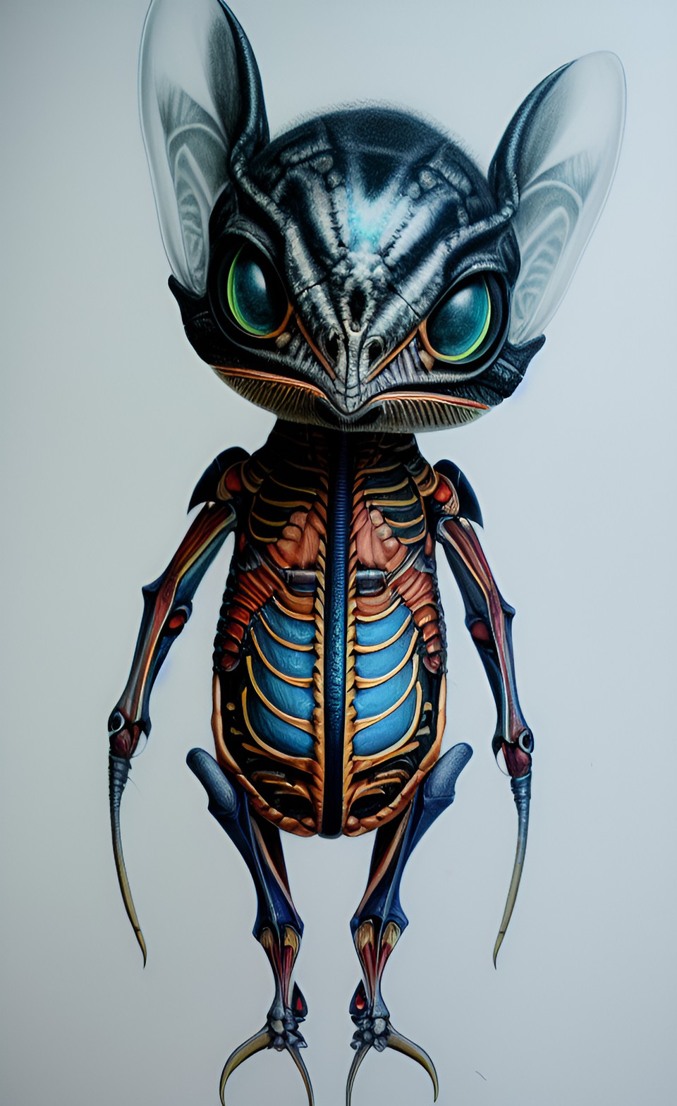 anatomical drawing of small alien creature preview