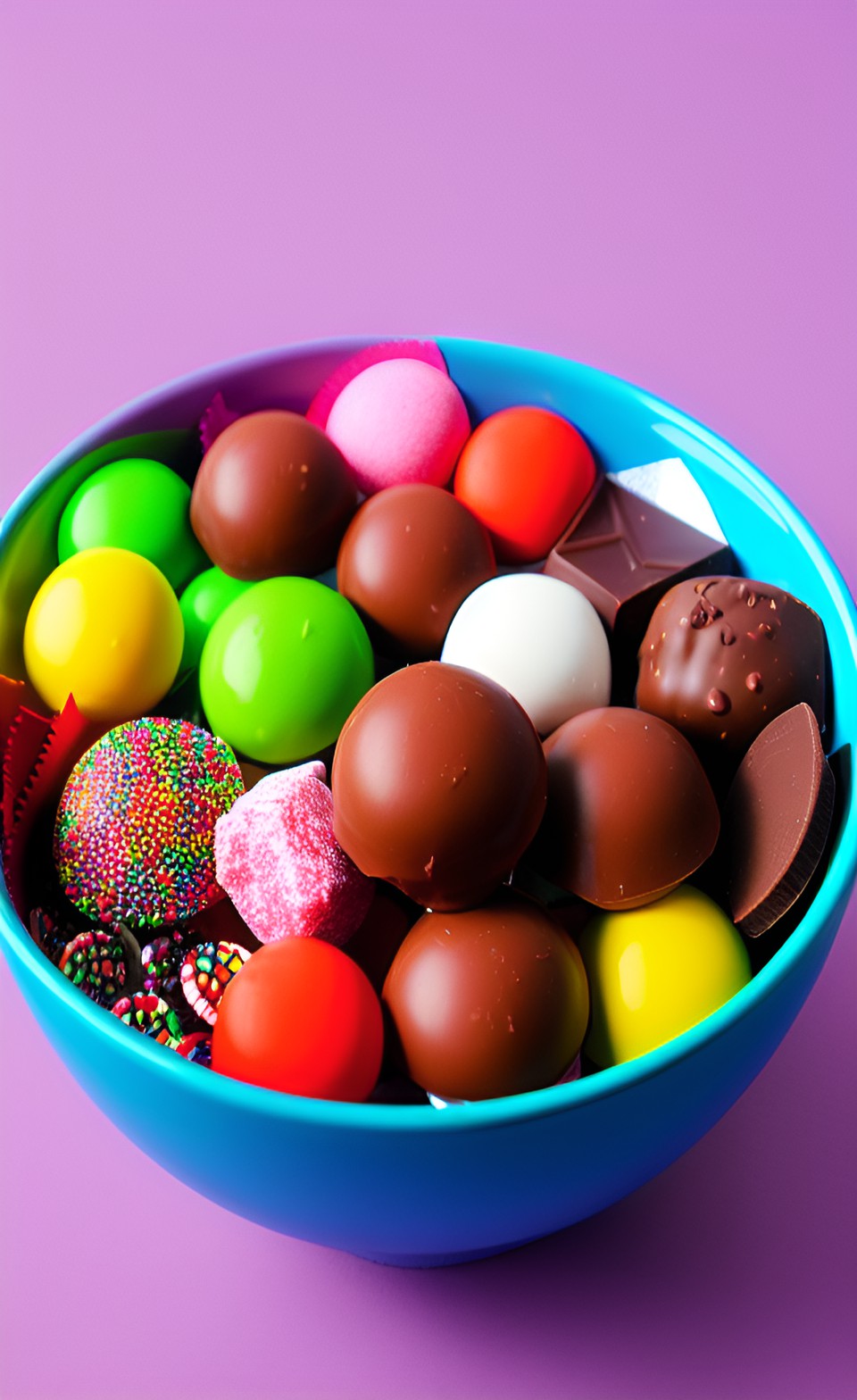 bowl full of candy and chocolate bonbons preview