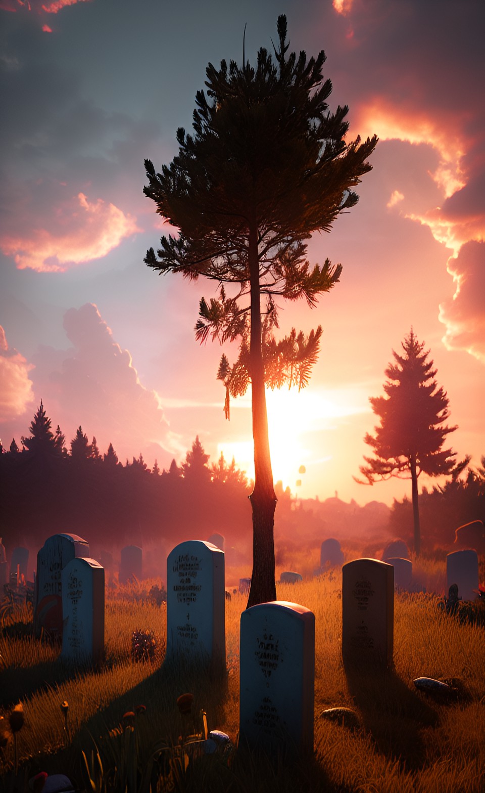 grave yard sunset preview